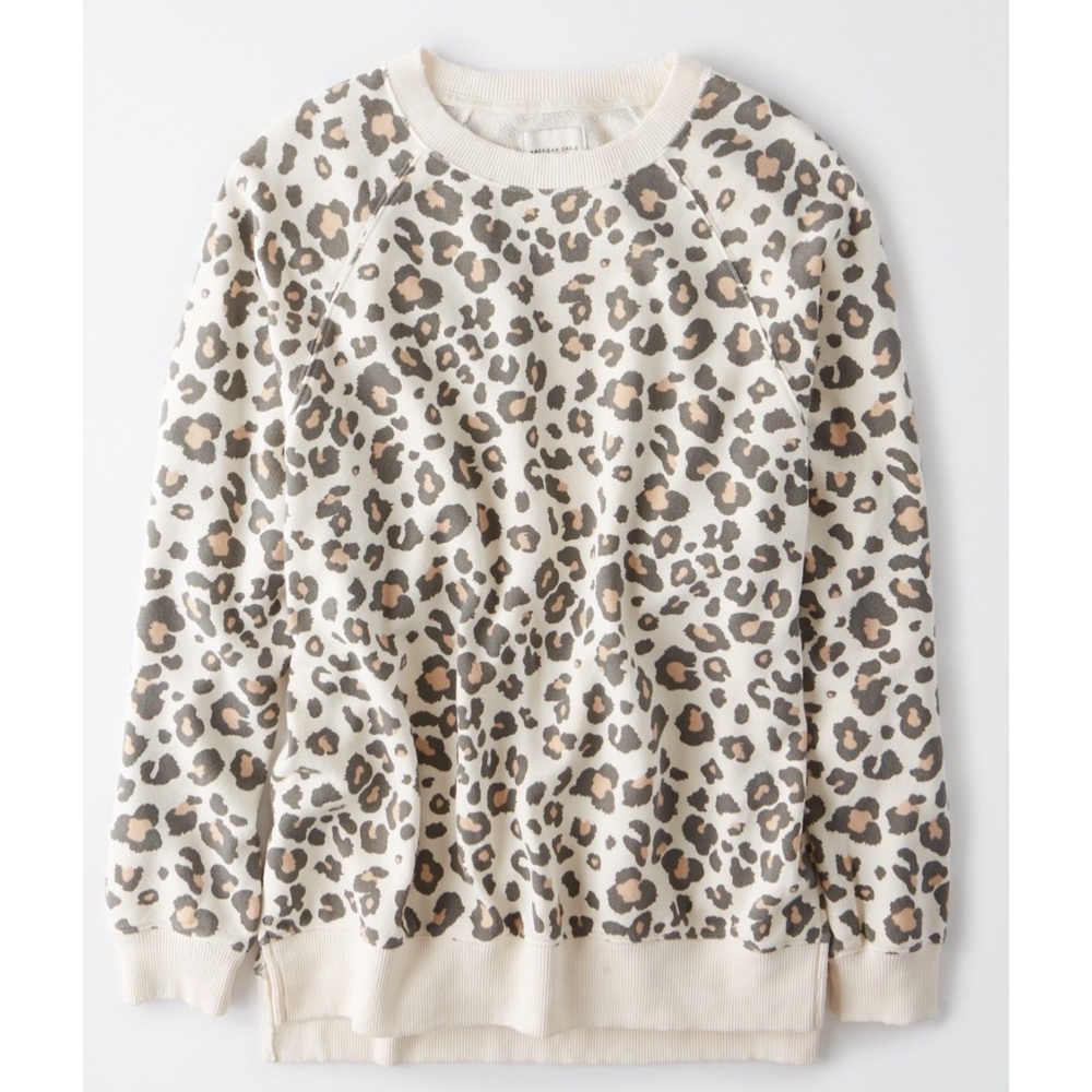 AE American Eagle Fleece oversized crew sweatshirt